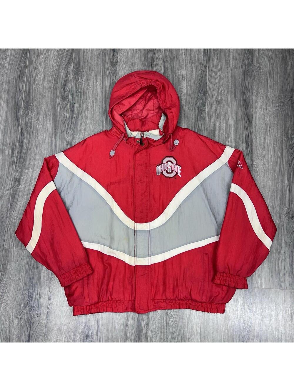 Vintage 90S Ohio State University Buckeyes Puffer Jacket XL RARE Apex One Men’s